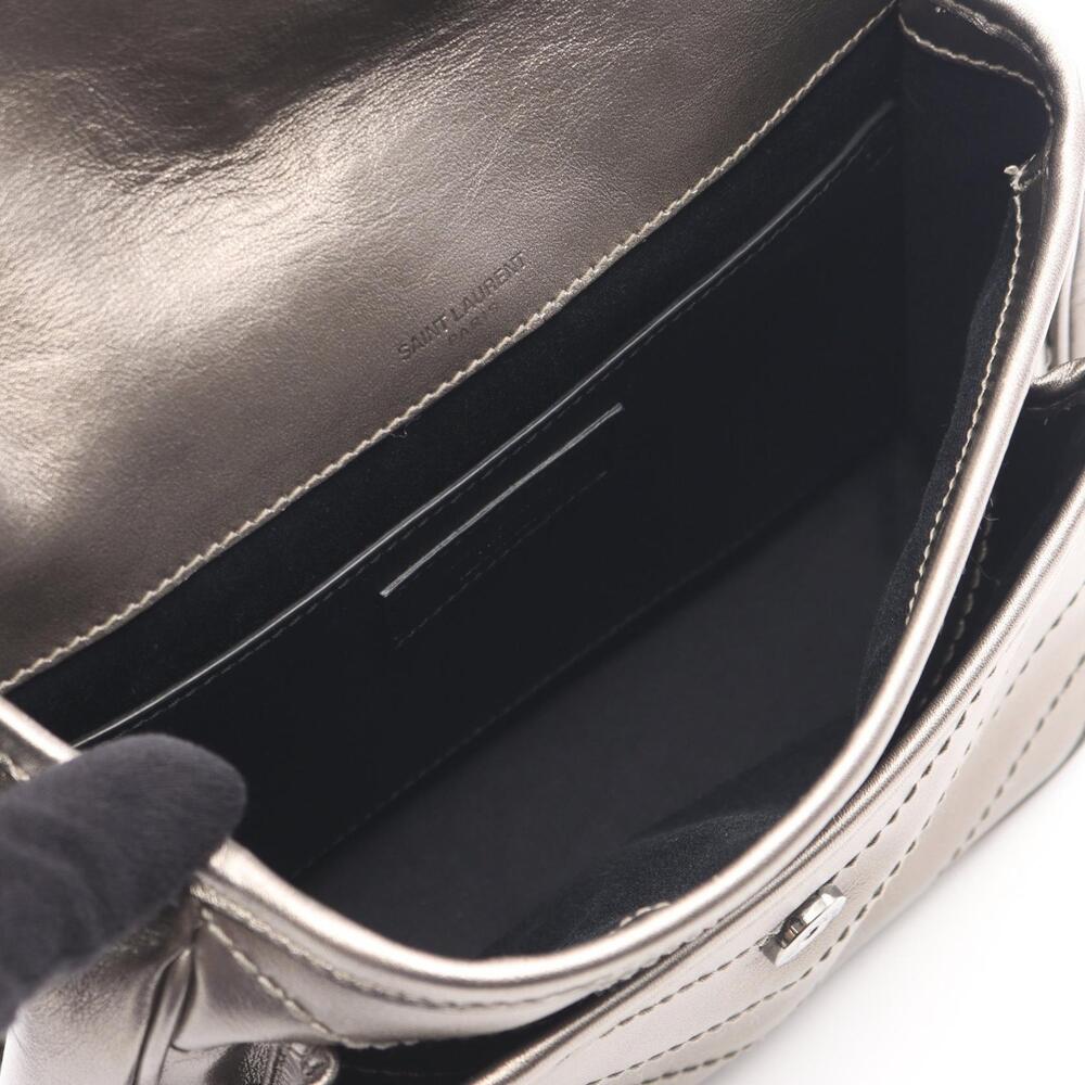Saint Laurent Paris Niki Baby Shoulder Bag Leather Gray - Picture 3 of 6